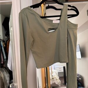 Topshop asymmetrical cut out top
